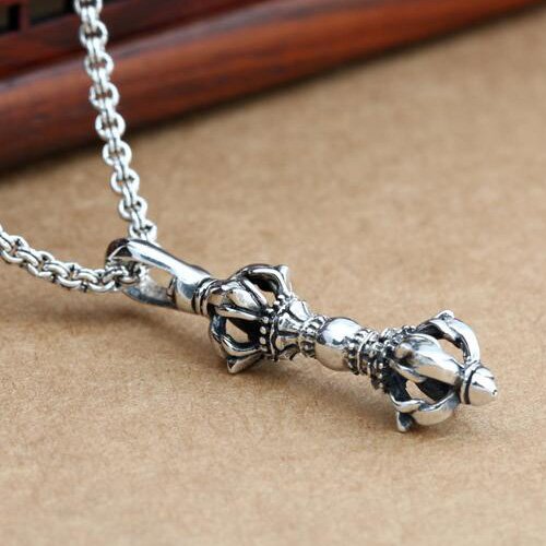 Men's Sterling Silver Pestle Pendant Necklace