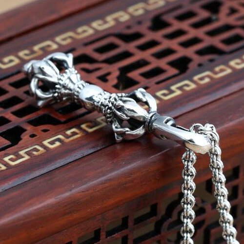 Men's Sterling Silver Pestle Pendant Necklace