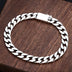 Men's Sterling Silver Plain Curb Chain Bracelet