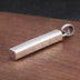 Men's Sterling Silver Plain Square Bar Pendant Necklace