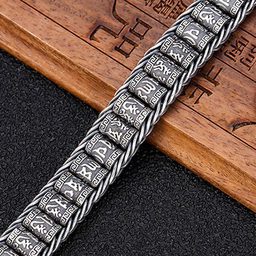 Men's Sterling Silver Prayer Wheels Bracelet