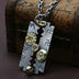 Men's Sterling Silver Razor Blade Necklace