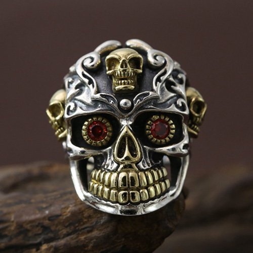 ARGENTGLEAMsilver925 × Brass skull Ring ARGENTGLEAMsilver925 × Brass skull Ring