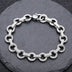 Men's Sterling Silver Rings Link Chain Bracelet