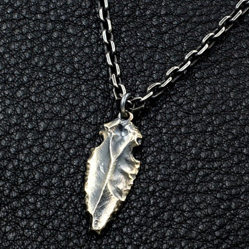 Men's Sterling Silver Rock Spearhead Necklace