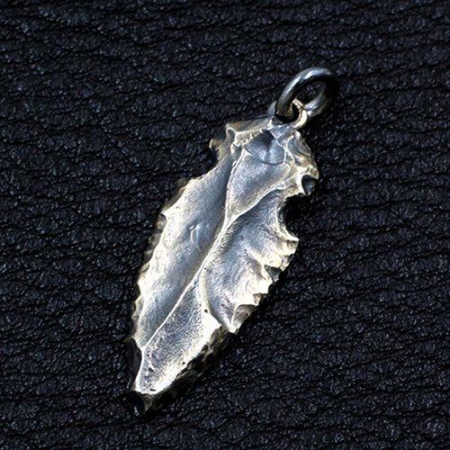 Men's Sterling Silver Rock Spearhead Necklace