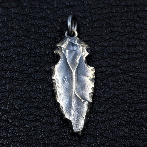 Men's Sterling Silver Rock Spearhead Necklace