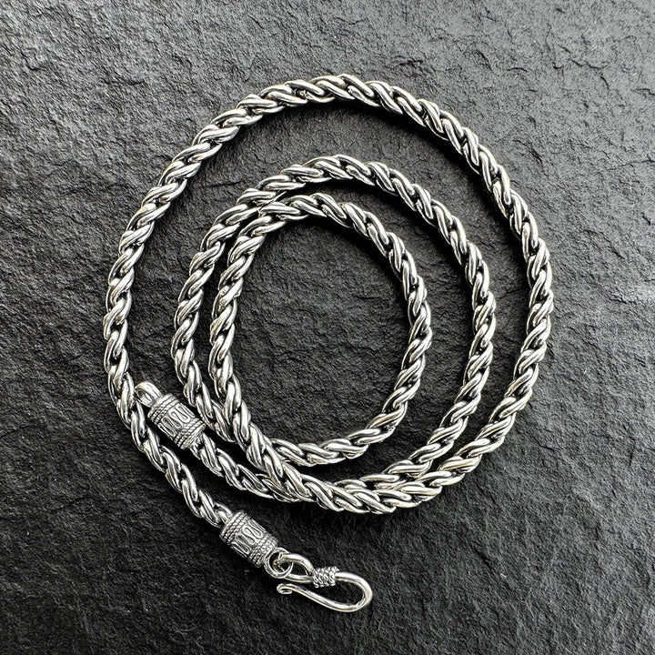 4.5 mm Men's Sterling Silver Rope Chain 18"-24"