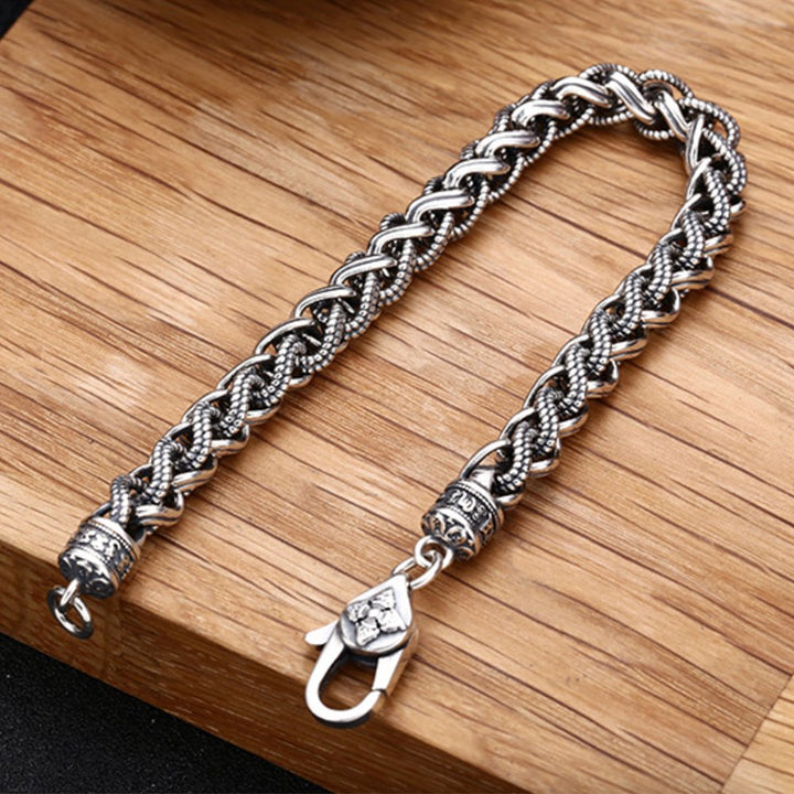 Men's Sterling Silver Rope Chain Bracelet