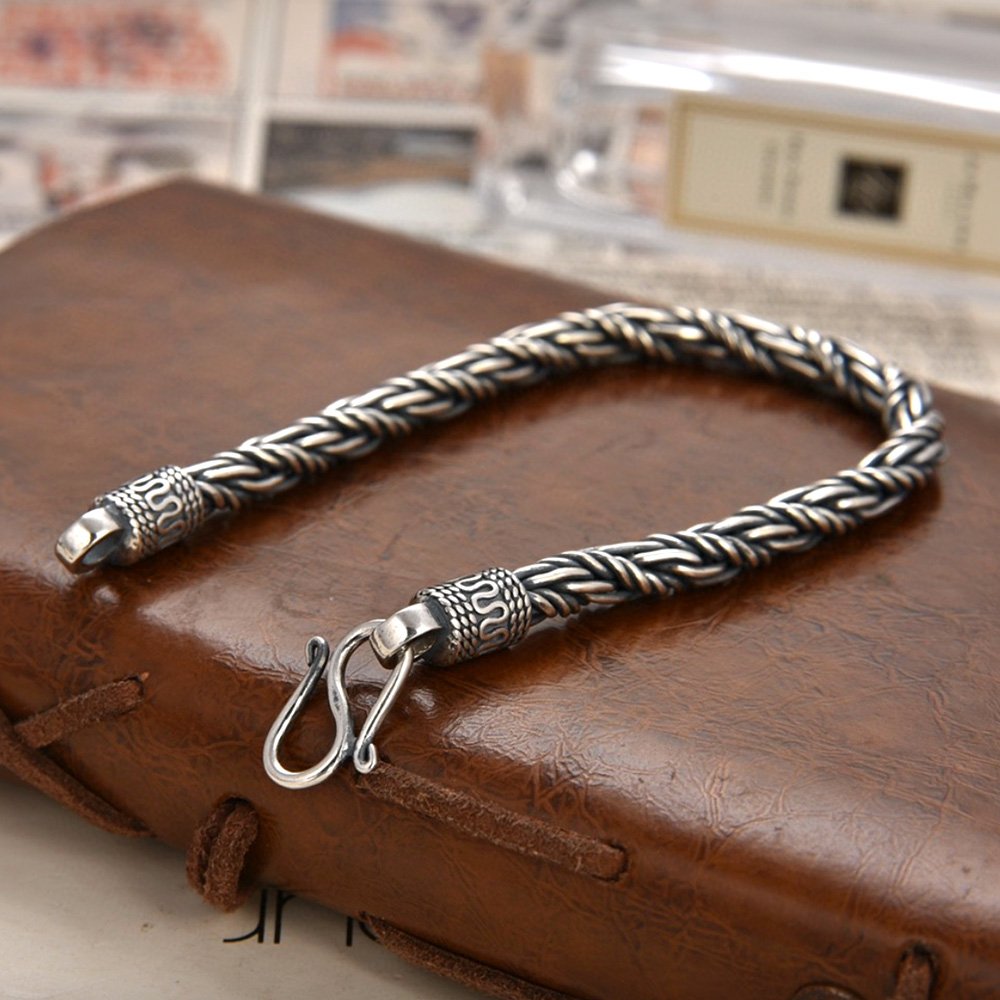 Men's Sterling Silver Rope Chain Bracelet