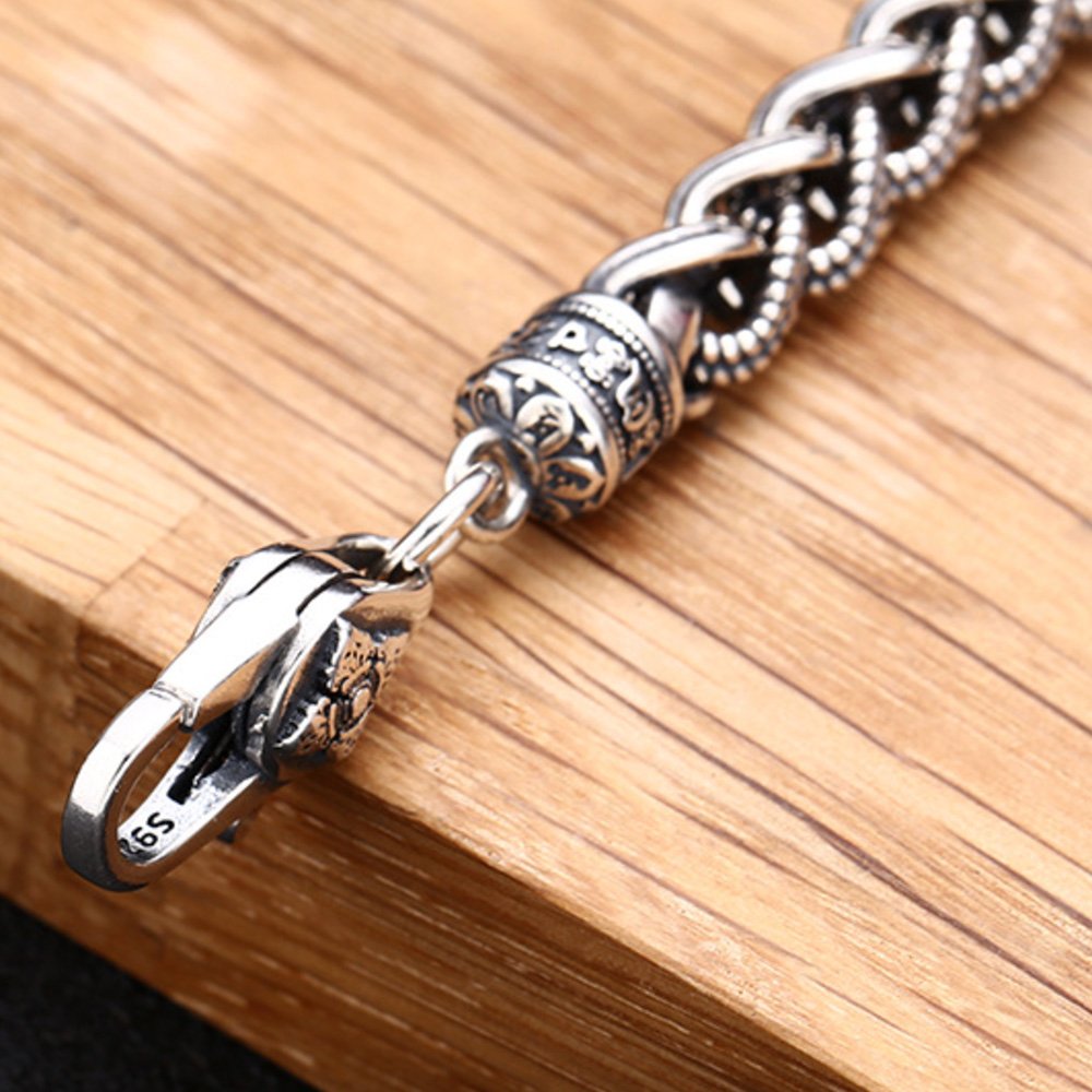 Sterling Silver Men's Bracelet Rope Chain - Jewelry1000.com