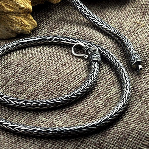 Men's Sterling Silver Round Wheat Chain 20”-24”