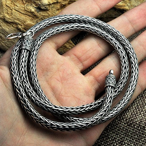 Men's Sterling Silver Round Wheat Chain 20”-24”