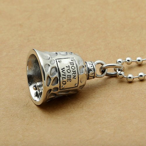 Men's Sterling Silver Route 66 Bell Necklace