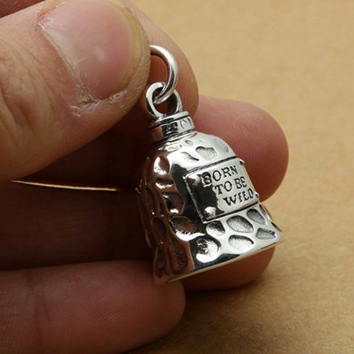 Men's Sterling Silver Route 66 Bell Necklace