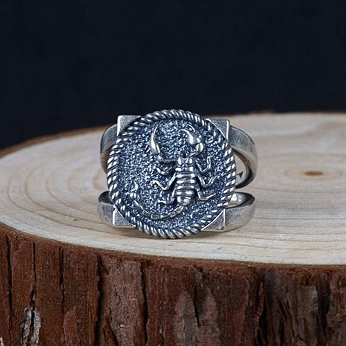 Men's Sterling Silver Scorpion Ring