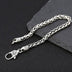 Men's Sterling Silver Six True Words Mantra Braided Bracelet