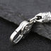Men's Sterling Silver Six True Words Mantra Braided Bracelet