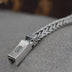 Men's Sterling Silver Six True Words Mantra Braided Bracelet