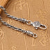 Men's Sterling Silver Six True Words Mantra Rope Chain Bracelet
