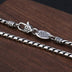 3mm Men's Sterling Silver Six True Words Mantra Snake Chain 20”-28”