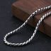 3mm Men's Sterling Silver Six True Words Mantra Snake Chain 20”-28”