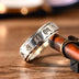 Men's Sterling Silver Six True Words Mantra Spinner Ring
