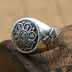 Men's Sterling Silver Six True Words Mantra Spinner Ring