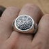 Men's Sterling Silver Six True Words Mantra Spinner Ring