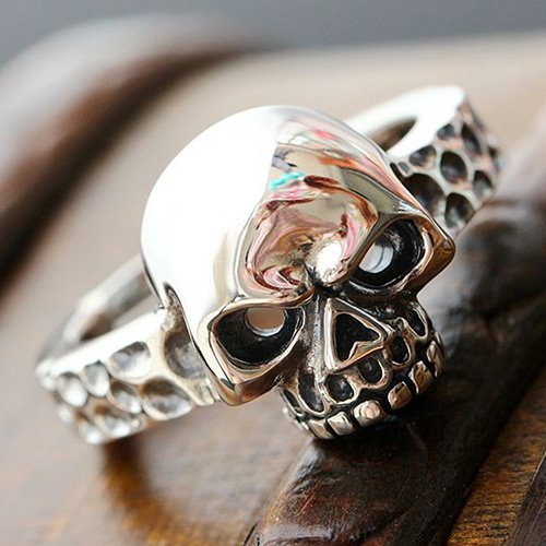 Skull outlet men's silver ring, gift men's ring, animation skull ring, 925 sterling animation ring, oxidized silver ring