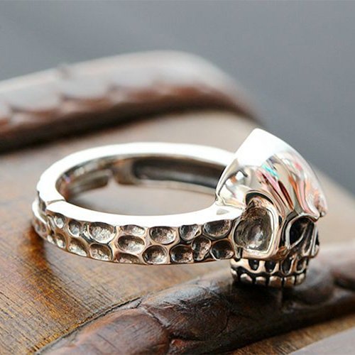 Men's Sterling Silver Skull Ring