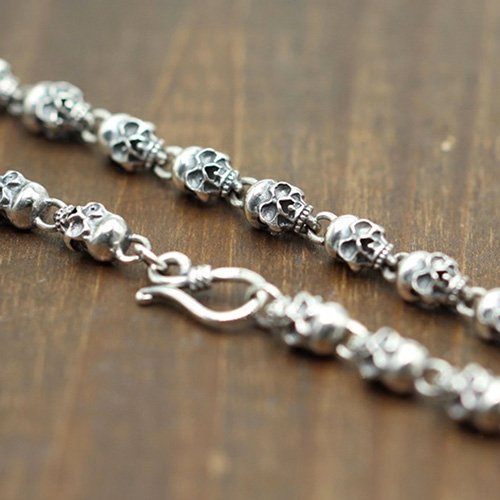 Men's Sterling Silver Skulls Chain 20”-22”