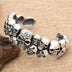 Men's Sterling Silver Skulls Cuff Bracelet