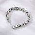 Men's Sterling Silver Sleek Byzantine Chain Bracelet
