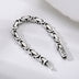 Men's Sterling Silver Sleek Byzantine Chain Bracelet