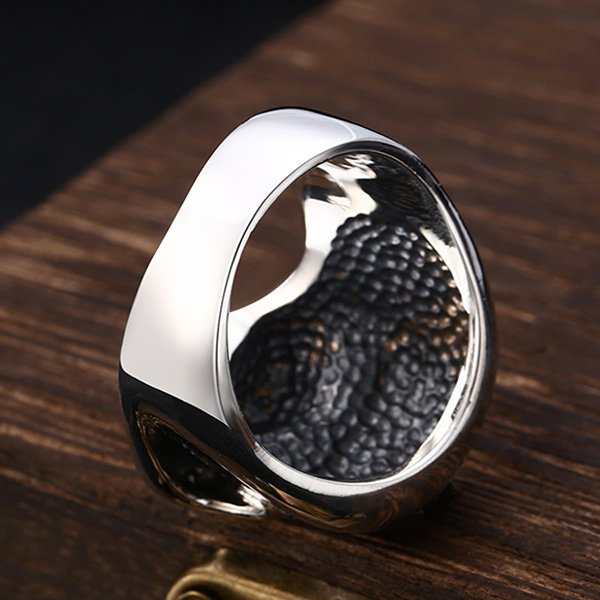 Men's Sterling Silver Sleek Skull Ring