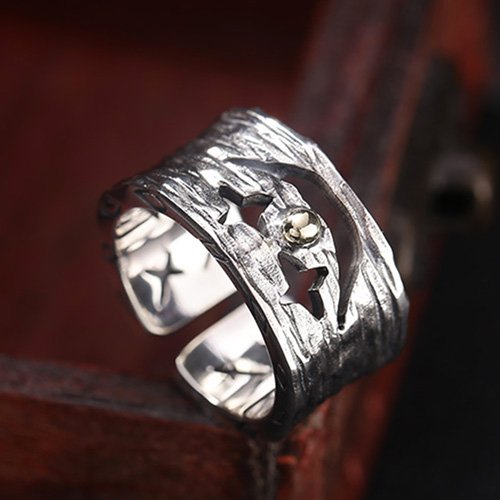 Men's Sterling Silver Smiling Clown Ring