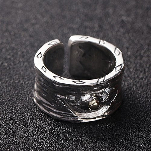 Men's Sterling Silver Smiling Clown Ring