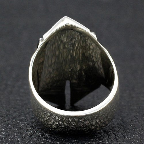 Men's Sterling Silver Spartan Mask Skull Ring