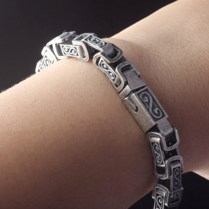 Men's Sterling Silver Square links Bracelet