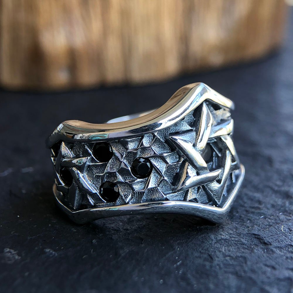 Men's Sterling Silver Star of David Ring