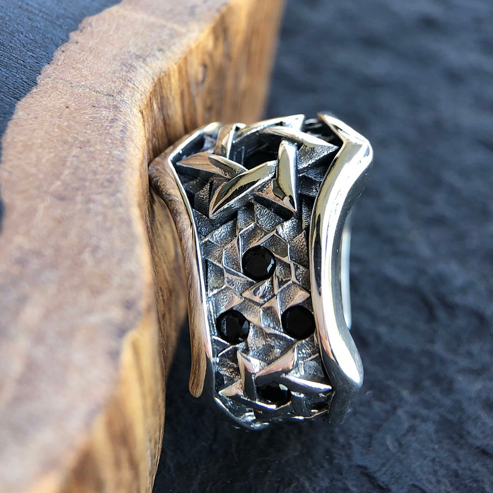 Men's Sterling Silver Star of David Ring