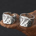 Men's Sterling Silver Straight Flush Ring