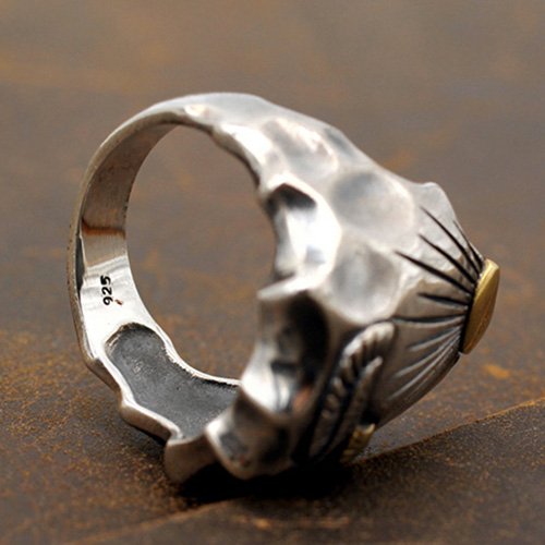 Men's Sterling Silver Sun and Eagle Ring