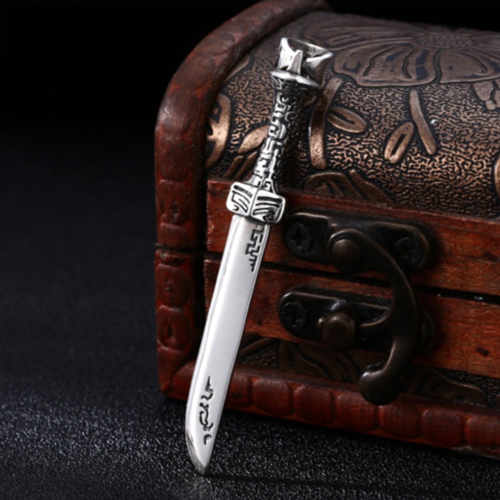 Men's Sterling Silver Sword Necklace