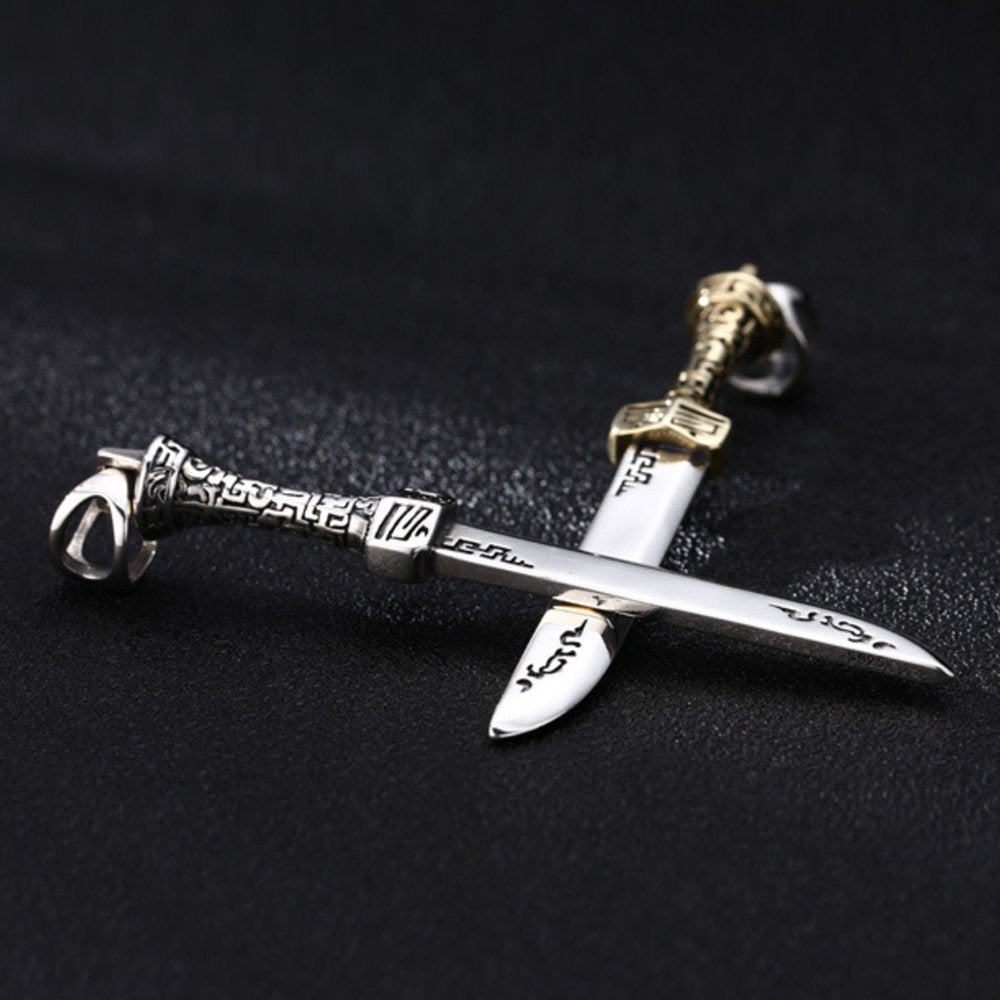 Men's Sterling Silver Sword Necklace