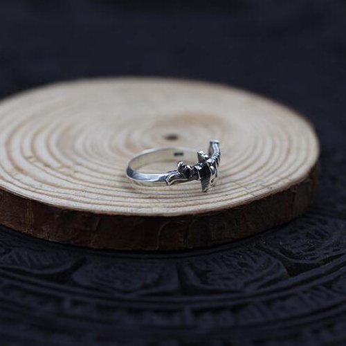 Men's Sterling Silver Sword Wrap Ring