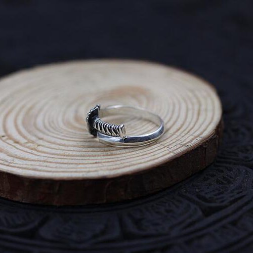 Men's Sterling Silver Sword Wrap Ring