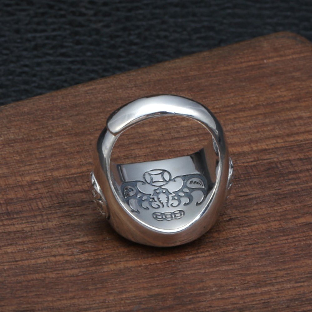 Men's Sterling Silver Taiji Spinner Ring