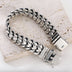 Men's Sterling Silver Tank Track Chain Bracelet